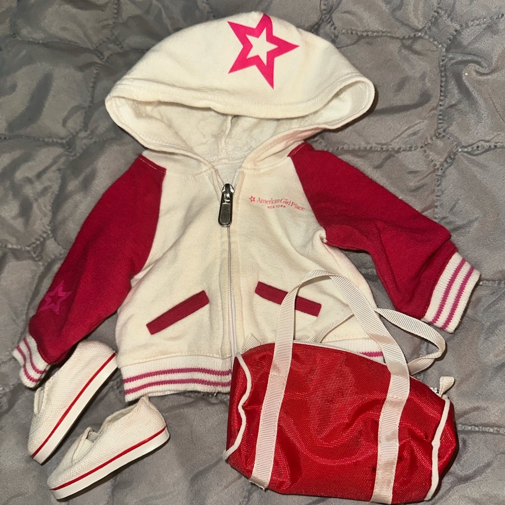 AMERICAN GIRL DOLL- 18” DOLL | HOODIE/CHEERLEADER